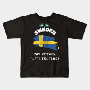 Swedish Pride, For Sweden with the Times Kids T-Shirt